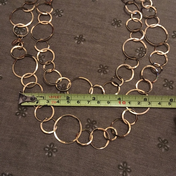Vintage Long Gold Tone Circle Chain Sweater Necklace or Belt (?) - Picture 5 of 6